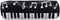 Black violin Oxford Cloth Pencil Case,Square Single Layer Music Notes Piano Keyboard Pencil Case Large Capacity Pen Bags Stationery Office Supplie...
