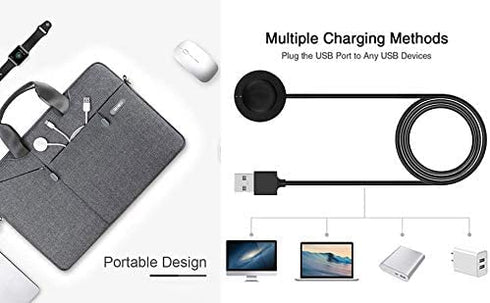 FitTurn [2Pack Charger Compatible with Michael Kors Access Gen 5 Lexington/Bradshaw/Gen 4 Runway/Sofie/MKGO Replacement 3.3ft/100cm Rapid Magnetic...