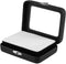 Novel Box Black Faux Leatherette Gem Display Loose Stone Box 3.5x2.75x1.12 with Reversible Black-White Pad - Jewelry Boxes with Clear Glass Top Cl...