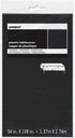 Black Solid Rectangular Plastic Table Cover (54" x 108") 1 Count - Elegant Design & Premium Quality, Ideal For Parties, Events & Everyday Use...