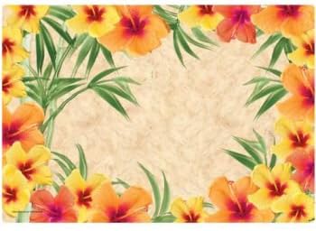 Hoffmaster Hibiscus Placemats #2 Paper Placemats 50 Per Pack...