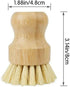 1 Pcs Palm Wooden Dish Scrubber Brush,Bamboo Dish Brush Set, Dish Brushes, Durable Wood Dishes Scrub Brush, Natural Round Vegetable Cleaning Pots ...