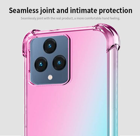 Osophter for T-Mobile Revvl 6 5G Case Clear Transparent with 2pcs Screen Protector Reinforced Corners TPU Shock-Absorption Flexible Cell Phone Cov...