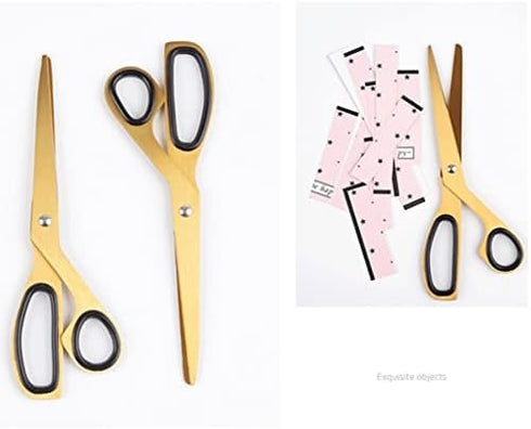8" Multipurpose Scissors Stainless Steel Sharp Scissors Craft Scissors Office Household Scissors for Office Home General Use Gold...