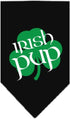 Pet and Dog Bandana Screen Printed, Irish Pup Black Large...