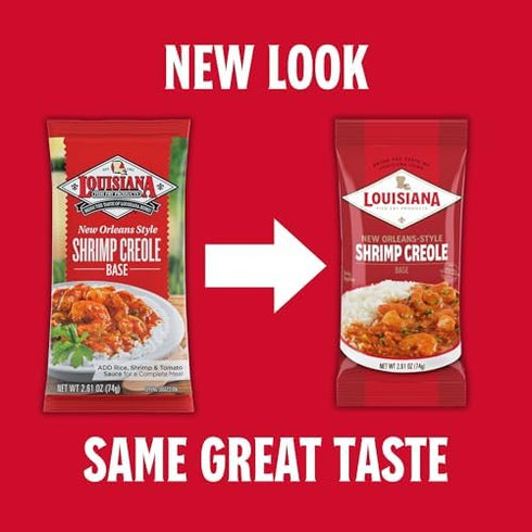Louisiana New Orleans Style Shrimp Creole Base, 2.61oz (Pack of 3) - Classic New Orleans Flavor - Bring the Taste of Louisiana Home...