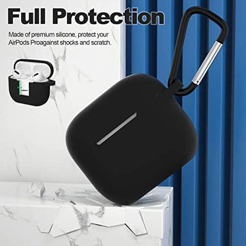 ATUAT Compatible with AirPods 3 Case, Protective Silicone Cover for AirPods 3rd Generation Case 2021, Wireless Charging - Black...
