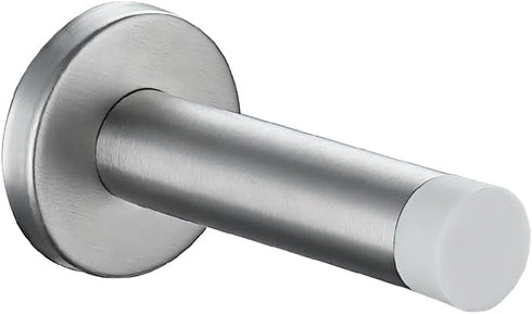 JQK Door Stopper, 304 Stainless Steel Thicken 1mm Sound Dampening Door Stop Bumper Wall Protetor 1 Pack, Brushed, DSB5-WN...