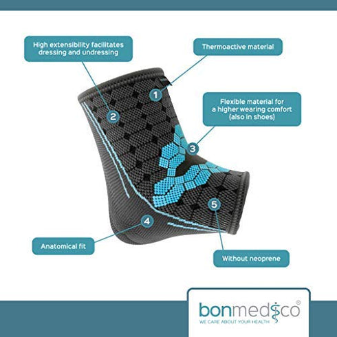 bonmedico Ekto Ankle Support – Comfortable Sports Ankle Brace – Ankle Brace for Men and Women (XL) (Left/Right)...