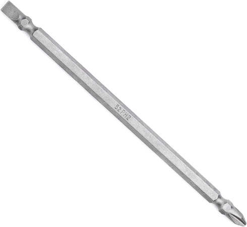 Auniwaig PH2/SL6 Double Ended Screwdriver Bits, 1/4 Inch Hex Shank 5.91-Inch Length S2 Alloy Steel No-magnetic Drill Bits for Screwdriver, Power D...