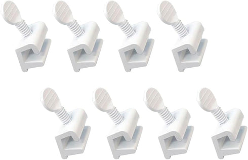 QCAA Sliding Window Security Lock, Aluminum, White Coated, 8 Pack, Made in Taiwan...
