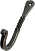 Hand Forged Twisted Wall Hook Wrought Iron Handmade Wall Mounted Coat Hook Blacksmith Metal Wall Kitchen Towel Hooks Rack Black Antique Finish Wal...