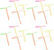 Kisangel Dragonfly Action Figure 40Pcs Plastic Dragonfly Toy Dragonfly Hand Rub Plastic Propeller Bamboo Dragonfly Copter for Outdoor Indoor (Rand...