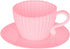 Evelots Baking Cupcake Molds - Silicone Teacup Set - 12 Pc Set - Oven-Safe - Nonstick - Muffin Cups for Bridal/Baby Shower, Birthday/Tea Party - 6...