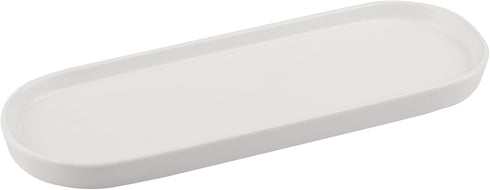 VanEnjoy White Vanity Tray for Bathroom Counter, Long Narrow Tray Ceramic Tray for Kitchen Counter for Soap Bottles...