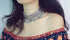 idealway Retro Boho Tribal Tassel Collar Bib Chain Chunky Pendant Statement Necklace Choker for Women...