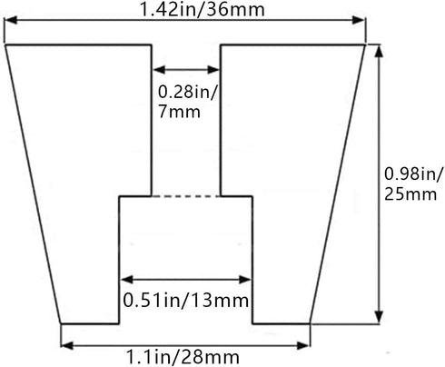 MroMax 4Pcs Rubber Feet Round Furniture Pads 1.42" W x 0.98" H Non Slip Bumper Feet Conical Recessed Protection for Furniture, Electronics and Cut...