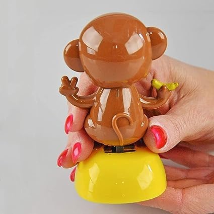 Cute Monkey Solar Power Dancing Monkey Figure for Car Dashboard Desktop Decor for Kids Teens Solar Power Kits Auto Parts...