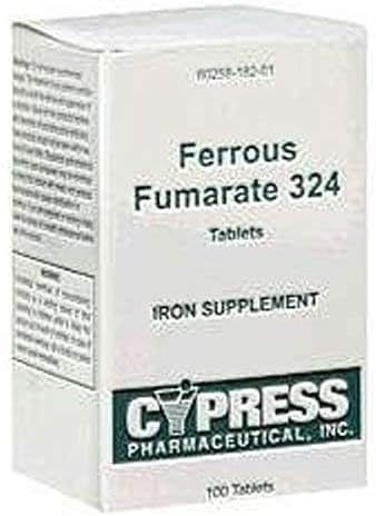 Ferrous Fumarate 324 Tablets, Boxed, 100ct...