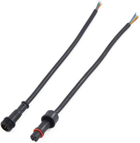 5Pairs 5pin Black Electrical Connector LED Connector for LED Lights 20cm Extension Cable 40cm/Pair 0.2mm² 15mm Nut...