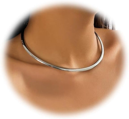 Metal Pearl Open Choker Necklace Adjustable Gold Pearl Choker Necklaces for Women Round Open Cuff Necklace Elegant Cuff Collar Necklace Statement ...