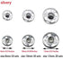 120 Sets 3 Sizes Sew On Snap Buttons Metal Fastener Press for Sewing Clothing Silvery (8mm 10mm 13mm)...