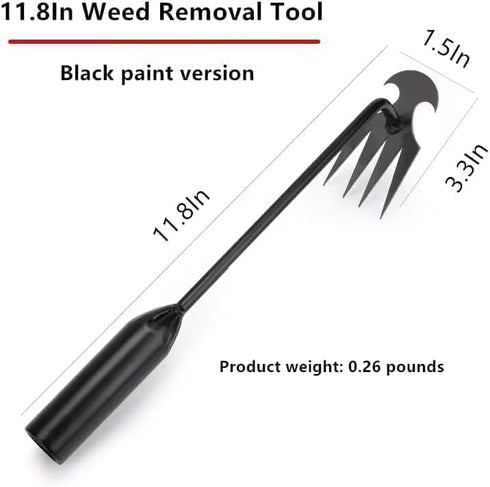 Weed Puller Tool, 30cm/12inch Weeding Artifact Uprooting Weeding Tool,4 Teeths Dual Purpose Manual Weeders Tool, Multifunctional Hand Weeder Tools...