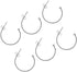 Supvox 6pcs Earring Findings Beading Hoop Earring Finding Metal Hoop Earrings C-Shaped Eardrops Beads DIY Jewelry Making Supplies Materials - Silv...