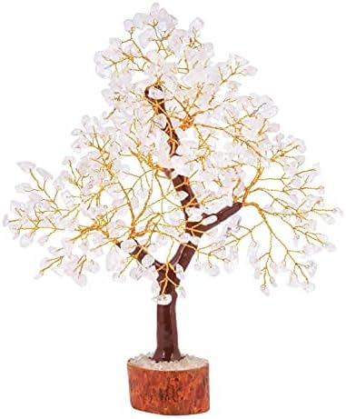 FASHIONZAADI Clear Quartz Crystals, Feng Shui Tree, Gemstone Tree - Spiritual Décor, Chakra Stone, Premium Meditation Decor, Good Luck Gifts, Home...