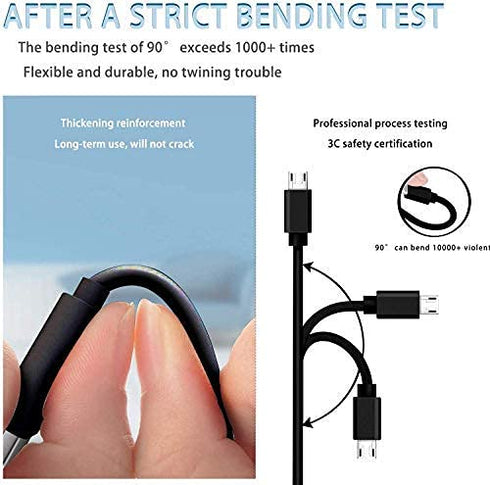 5FT Micro USB Charger Charging Power Cable Cord Compatible for Cowin e7 SE7 E9 E8 SE8 E7 Pro, Jabra Elite 45e 65t Evolve 75 65 Headphones,Bugani M...