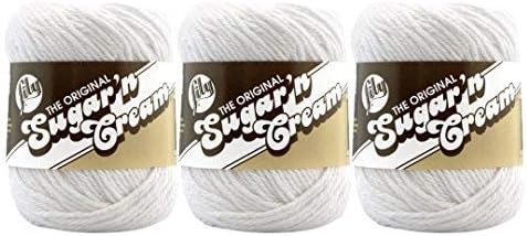 Bulk Buy: Lily Sugar 'n Cream Solids 100% Cotton Yarn (3-Pack) (White #0001)......
