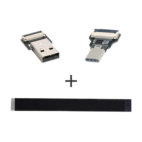 xiwai 2.0M USB 2.0 Type-A Male to USB-C Type-C Male Data Flat Slim FPC Cable for FPV & Disk & Phone...