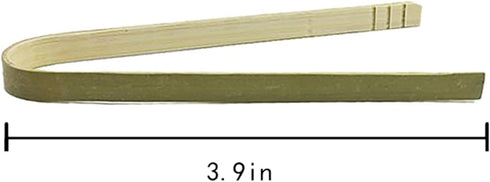 10pcs 3.9inch(10cm) Wooden Tongs Disposable Cooking Utensils Mini Bamboo Tongs Natural Toast Tongs for Cooking...