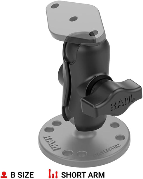 RAM Mounts RAM-B-201U-C Double Socket Arm (Long) Compatible with RAM B Size 1" Ball Components...