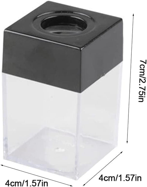 Clear Paper Clip Dispenser Pushpin Storage For Case Thumbtack Dispenser Metal Pin Organizer Holder Box Paper Clip Dispenser Large For Desk Supplie...