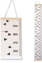 Kids Growth Chart, Wood Frame Fabric Canvas Height Measurement Ruler from Baby to Adult for Child's Room Decoration 7.9 x 79in (7.9 x 79in, Triang...