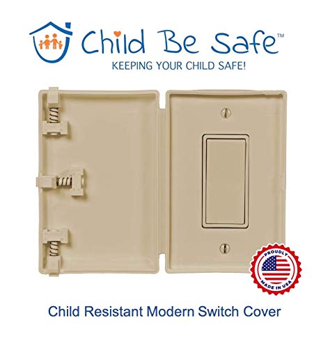 Baby Toddler Pet Resistant Electrical Safety Cover Guard Home and Business for Decora Leviton Legrand Modern Wide Rocker Light Switch...