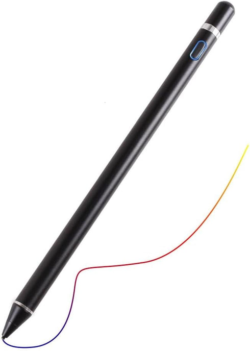 Stylus Pens for Touch Screens,Active Stylus Compatible with Apple,Rechargeable Capacitive 1.5mm Fine Point with iPhone iPad and Other Tablets (Bla...