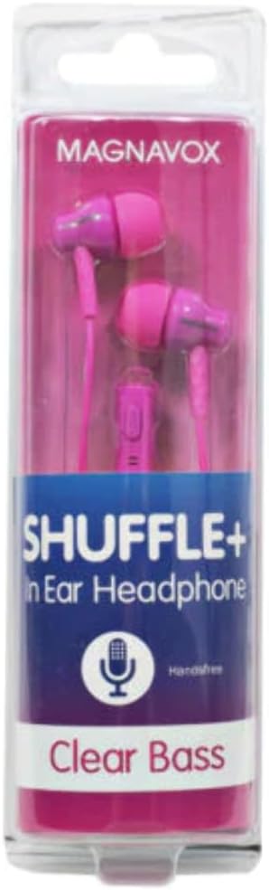 Magnavox MHP4851-PK Ear Buds with Microphone in Pink | Available in Pink, Black, & White | Ear Buds Wired with Microphone | Extra Value Comfort St...