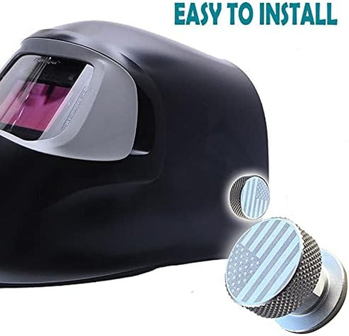 Welding Hood Pipeliner Helmet Fasteners-1Pair Silver Aluminum Helmet Pipeliner Headgear Replacement Parts Accessories Screws Flip Hood, Anti-Rust ...