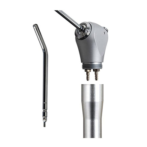 2PCS Dental Air Water Spray Syringe Triple 3 Way 2 Nozzles Tips Metal Handle + 4Pcs Metal Alloy Nozzles/Tips/Tube...