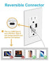 Micmi USB Outlet with C + A Wall Dual High Speed Receptacle Smart 4.8A Fast Charging Capability, Tamper Resistant Wall Plate Included UL Listed (1...