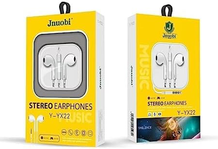 Jnuobi Wired Headphones with 3.5mm Connector, Built-in Microphone & Volume Control Music, Phone Calls, and Volume. Compatible with Phone/iPad/iPod...