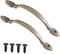 2 Pcs Pulls Gate Handle Kitchen Cabinet Handles Surface Polished Antique Ring Pulls Wardrobe Door Pull Handle with Screws for Cabinets...
