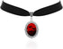 Blood Bat Cameo Choker Necklace Gothic Red Cabochon Pendent Necklace Vampire Accessories for Women...