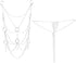 Liangliang Women's Cross Enticing Tassel Body Link Harness Metal Chain Tassels Lingerie Set...