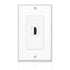 TNP HDMI Wall Plate (1 Port, White) HDMI Face Plate Socket Insert Jack Outlet Panel Mount Support 4K 60Hz HDR ARC/eARC Full HD 3D Ethernet High Sp...