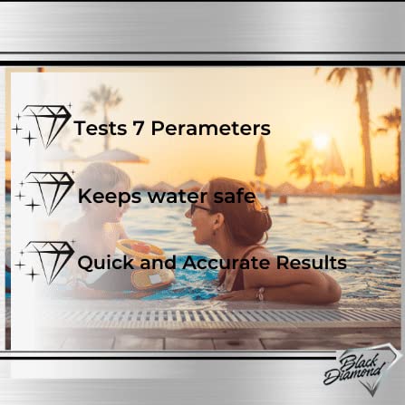 Swimming Pool, Spa, Hot Tub accessories, hot tub test strips 7-Way for Accurate Water Chemical Testing- Hardness, Chlorine, Bromine, Free Chlorine...