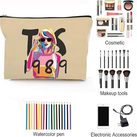 Female Fan Gift Series, Album Inspiration Gift, Makeup Bag, Singer Product Music Enthusiast Gift, Zipper Bag Makeup Bag(TS006)...
