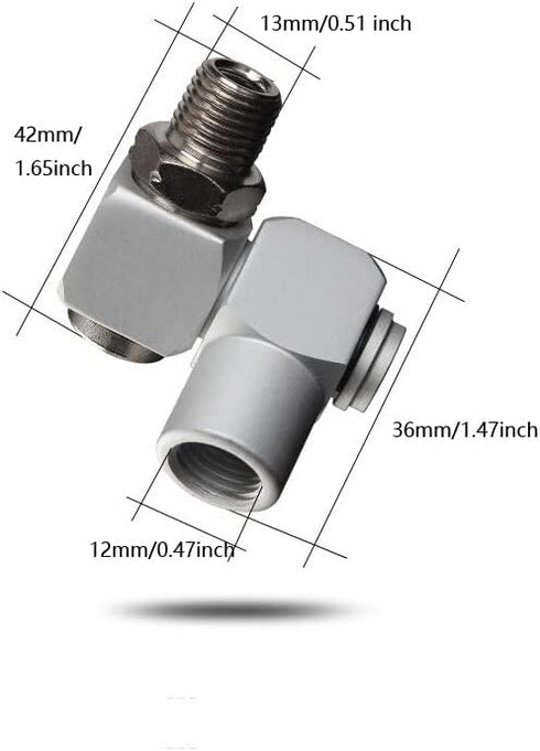 Air Tool Swivel Fitting 4Pcs 1/4 Inch NPT Industrial Swivel 360 Degree Swivel Air Hose Connector Portable Air Tool Adapter...